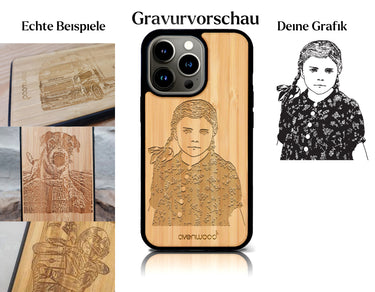 INDIVIDUELL iPhone 15 Pro Bambus-Kunststoff